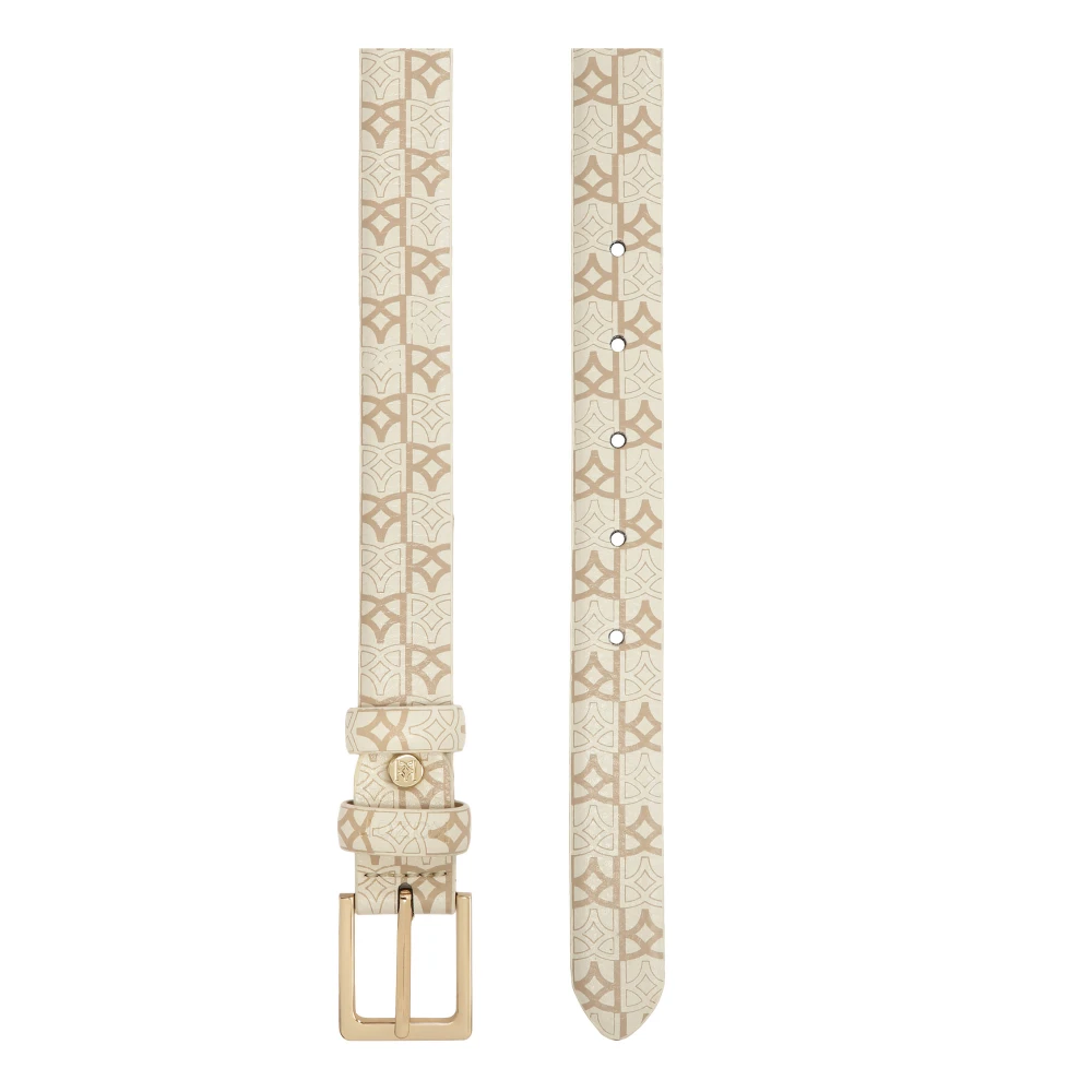 Kazar Monogram patroon riem White Dames
