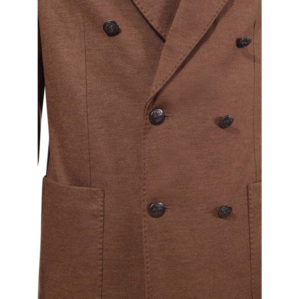Circolo 1901 Peak Lapel Wol Kasjmier Jas Argan Brown Heren