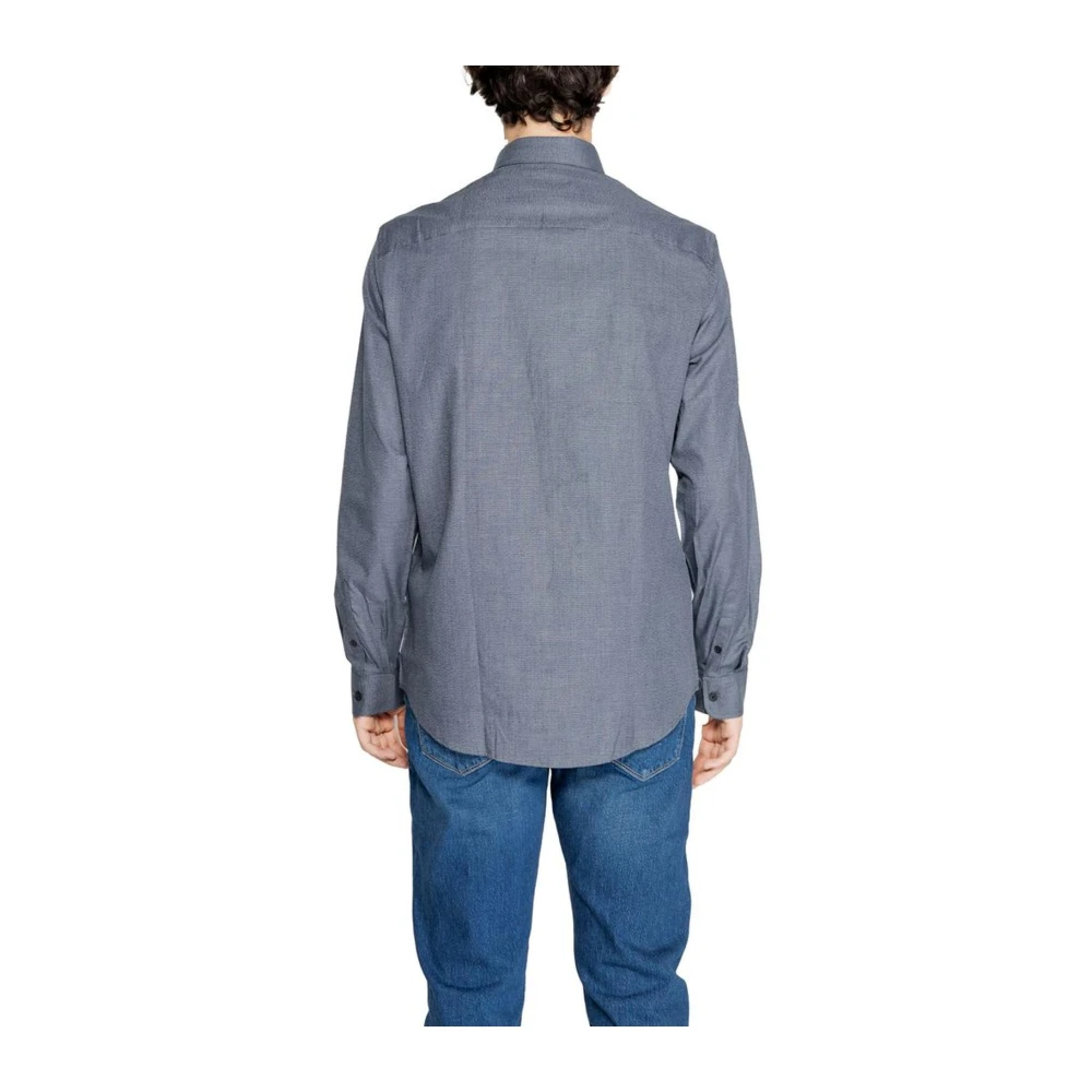 Armani Exchange Klassieke katoenen overhemd Blue Heren