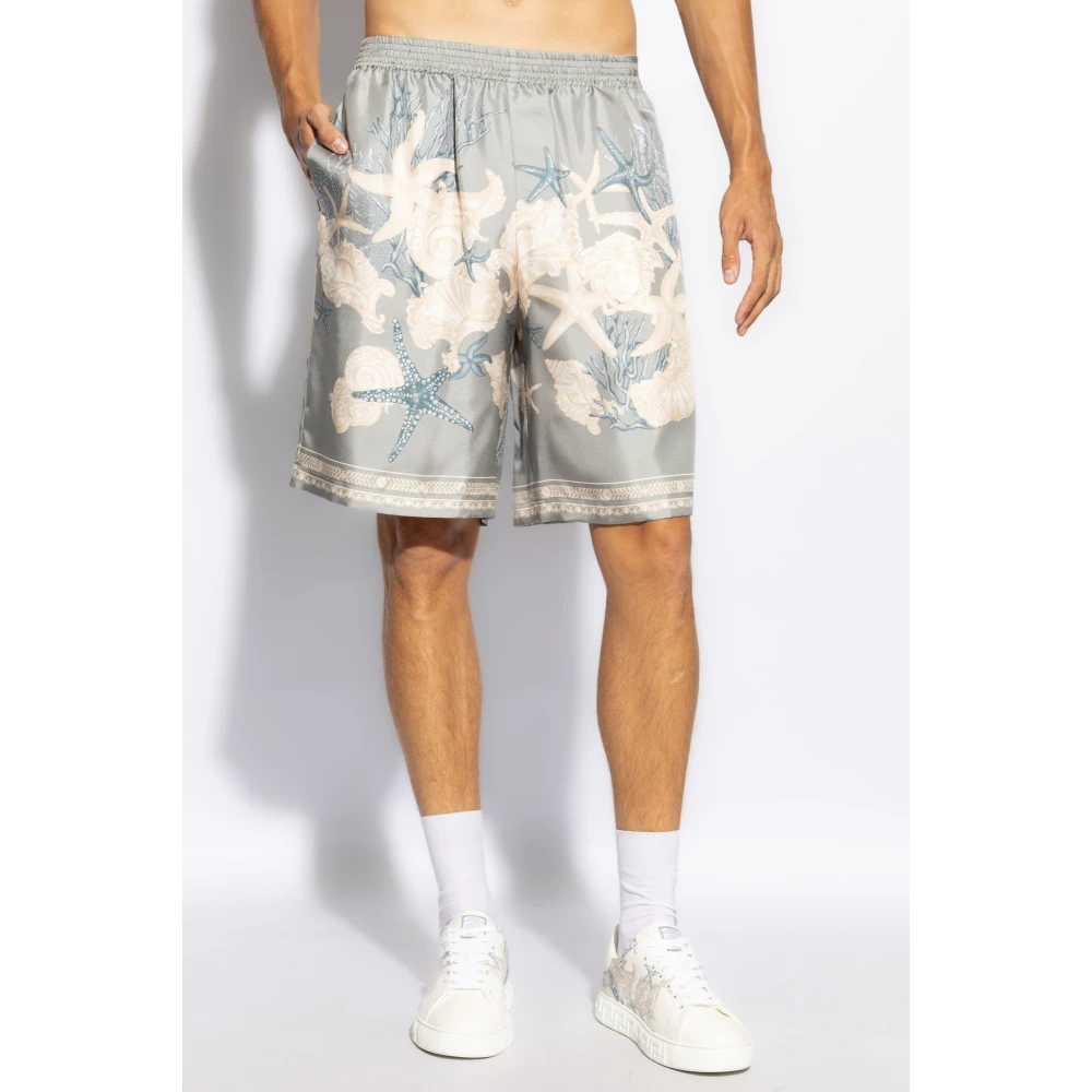 Versace Zijden shorts Gray Heren