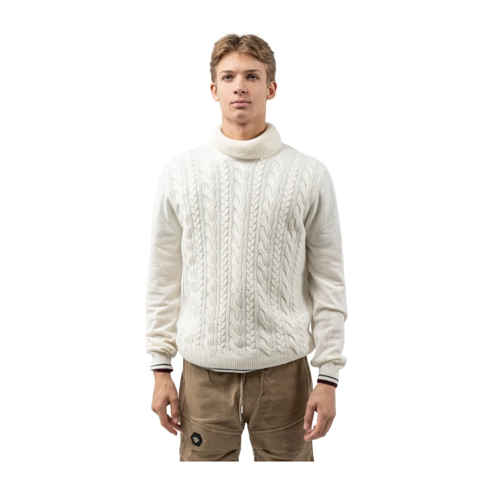 Colmar Men's White Classic Turtleneck - Turtlenecks - Xl - Knitwear