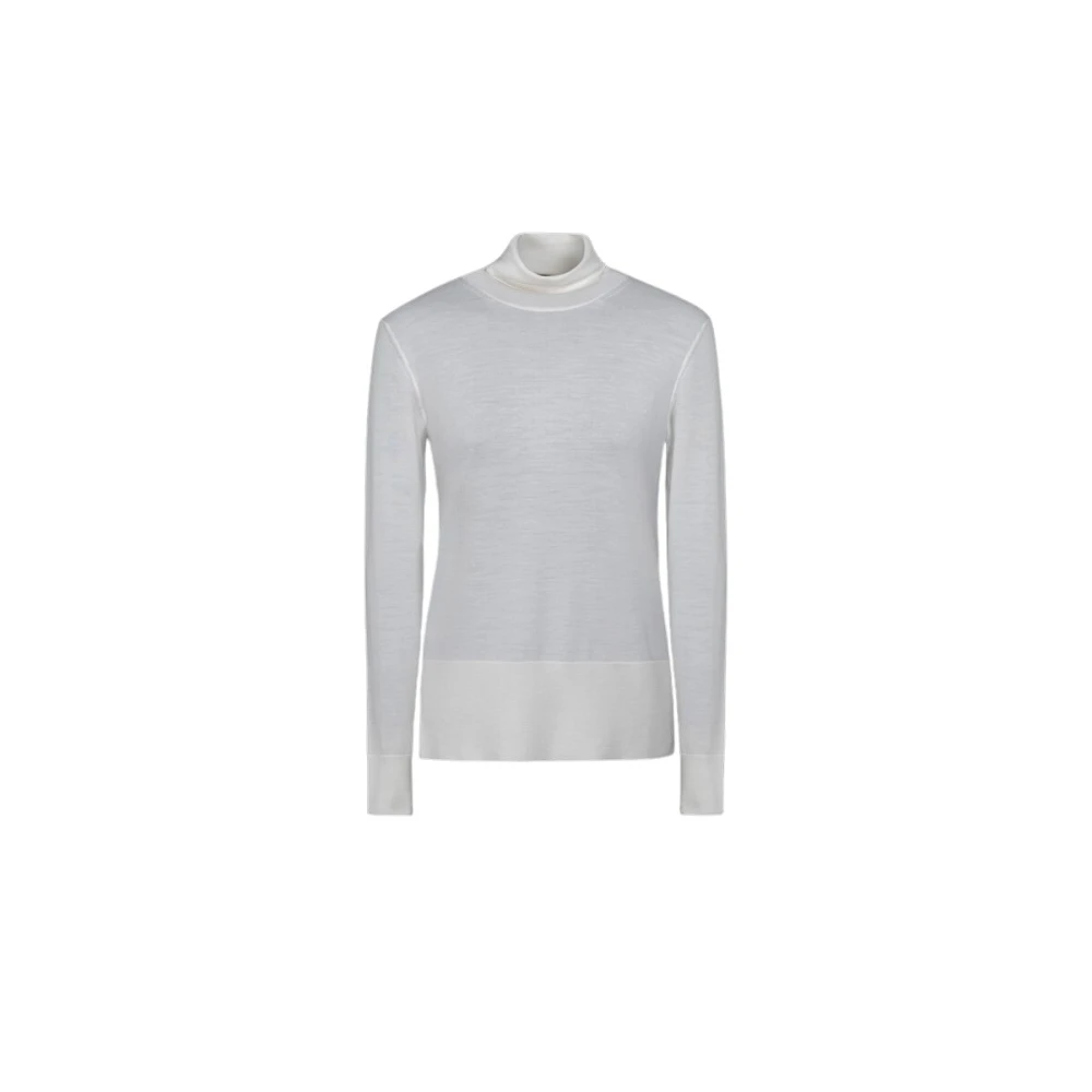 Moorer Women's White Turtlenecks, M, Turtleneck