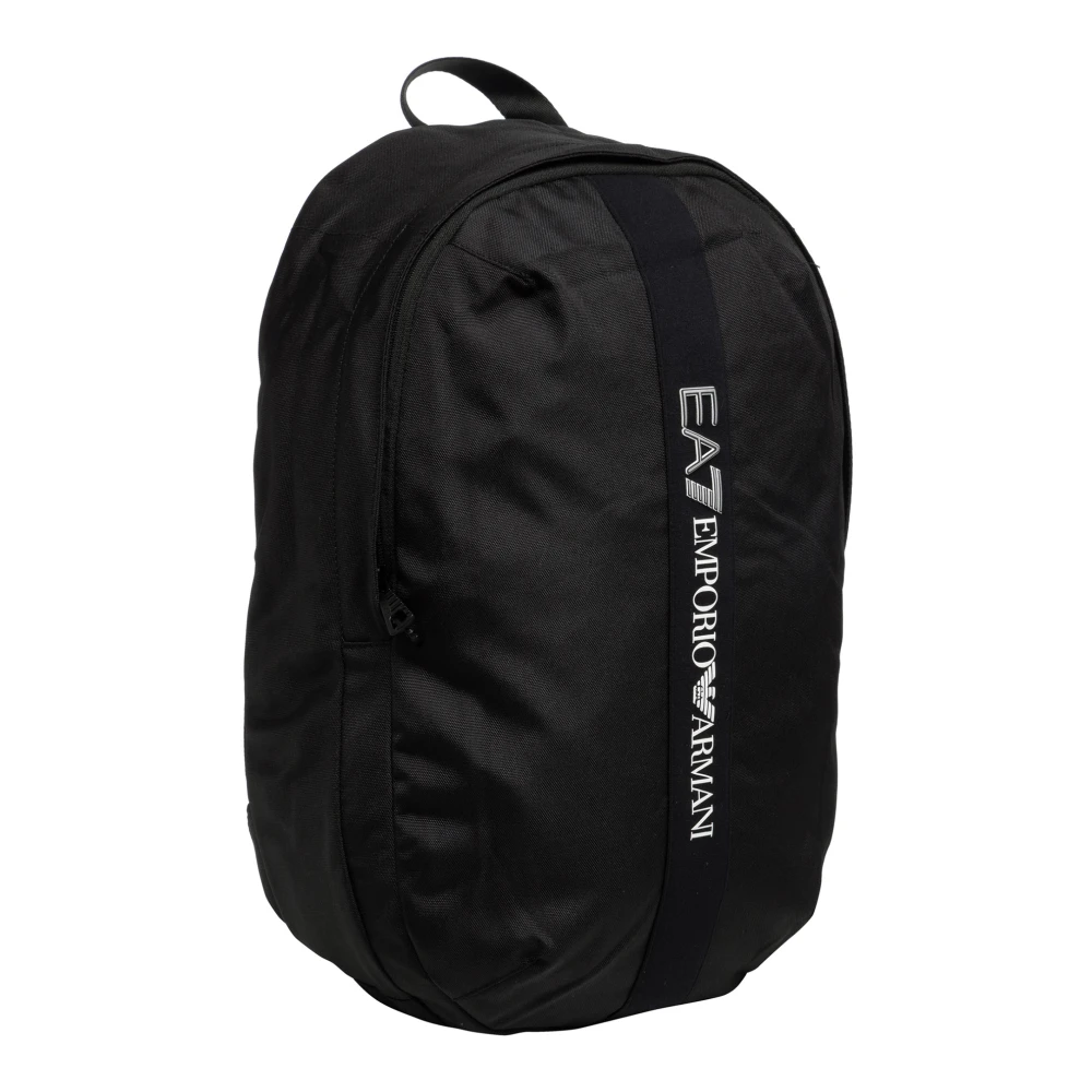 Emporio Armani EA7 Logo Rugzak met Ritssluiting Black Heren