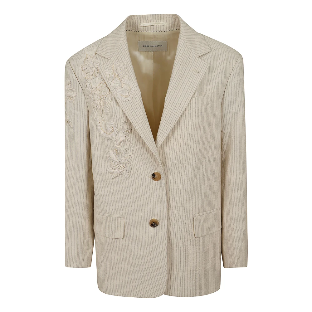 Dries Van Noten Beige Blazers, Female, M, Birdy Blazer