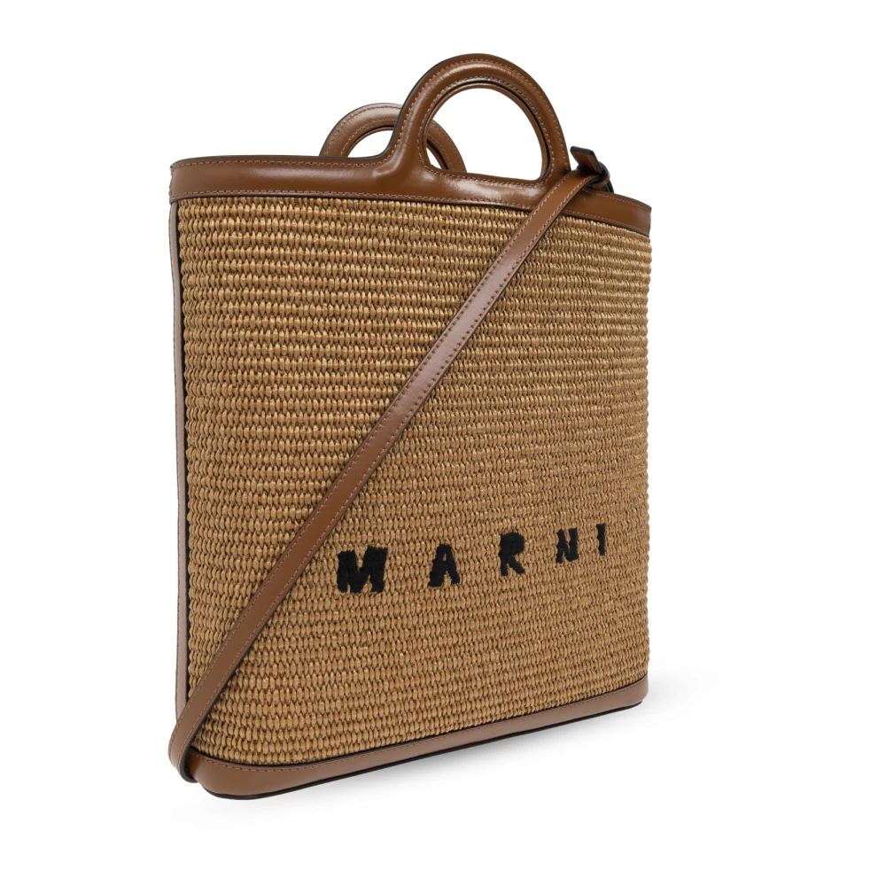 Marni Tropicalia shopper tas Brown Dames