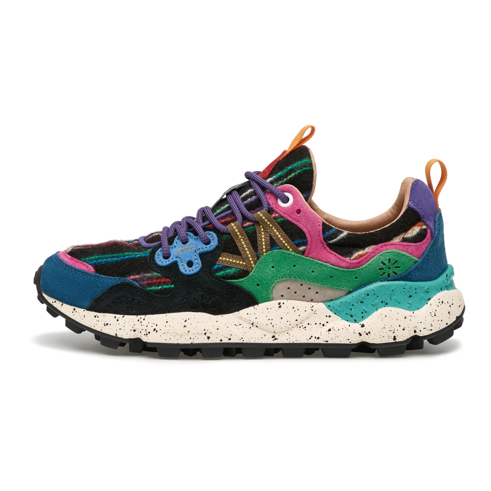 Flower Mountain Unisex Multicolor Sneakers In Suede E Tessuto Yamano 3 Uni