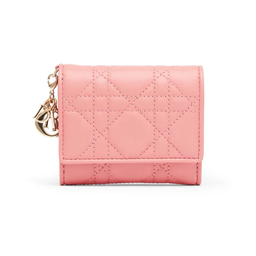 Dior Stijlvolle Roze Portemonnee met Charms Pink Heren