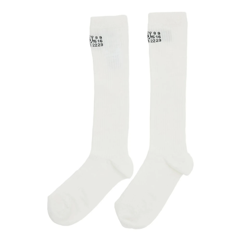 Mm6 Maison Margiela Vrouw Wit Ondergoed Dames, S, Bootleg Sokken