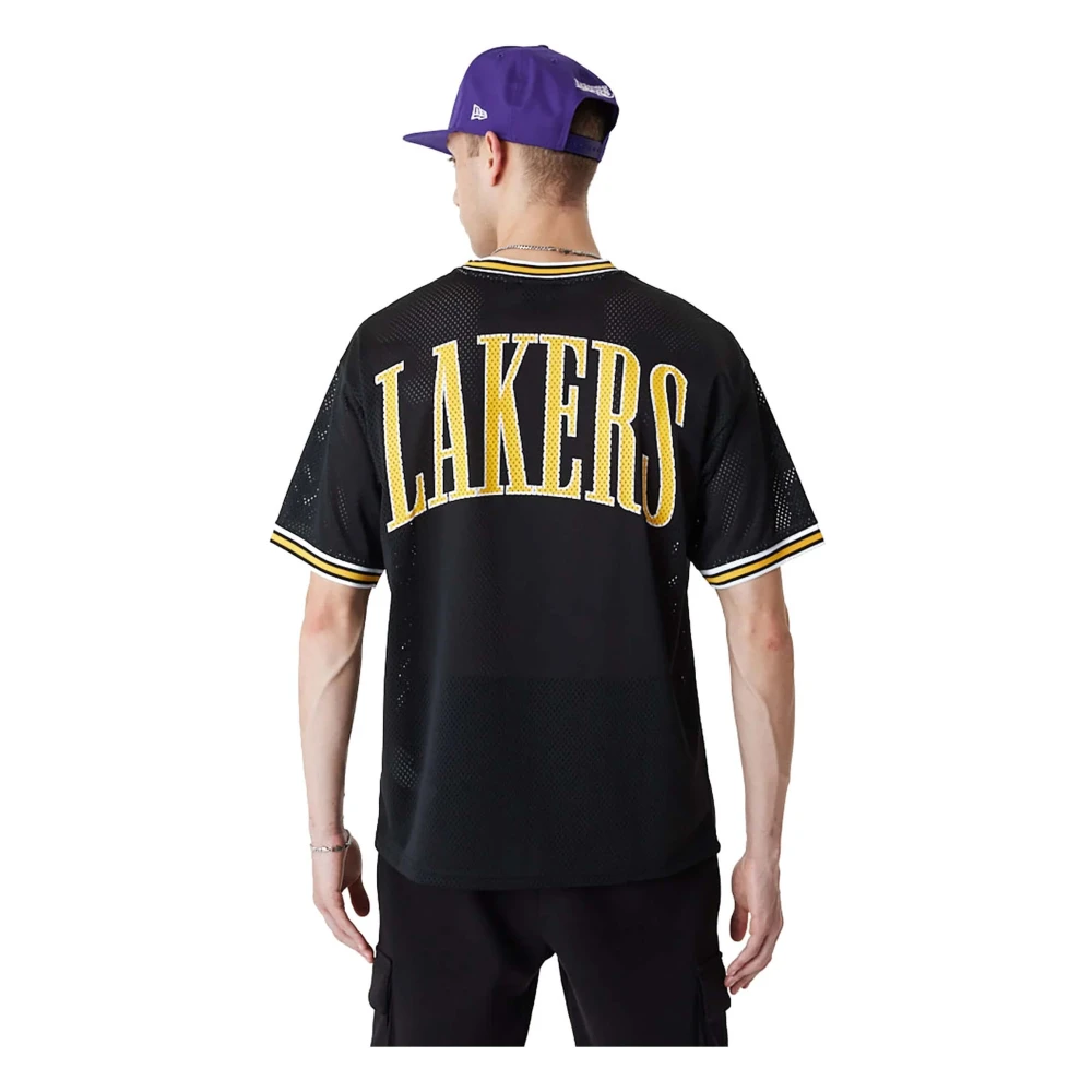 new era T-shirt Black Heren