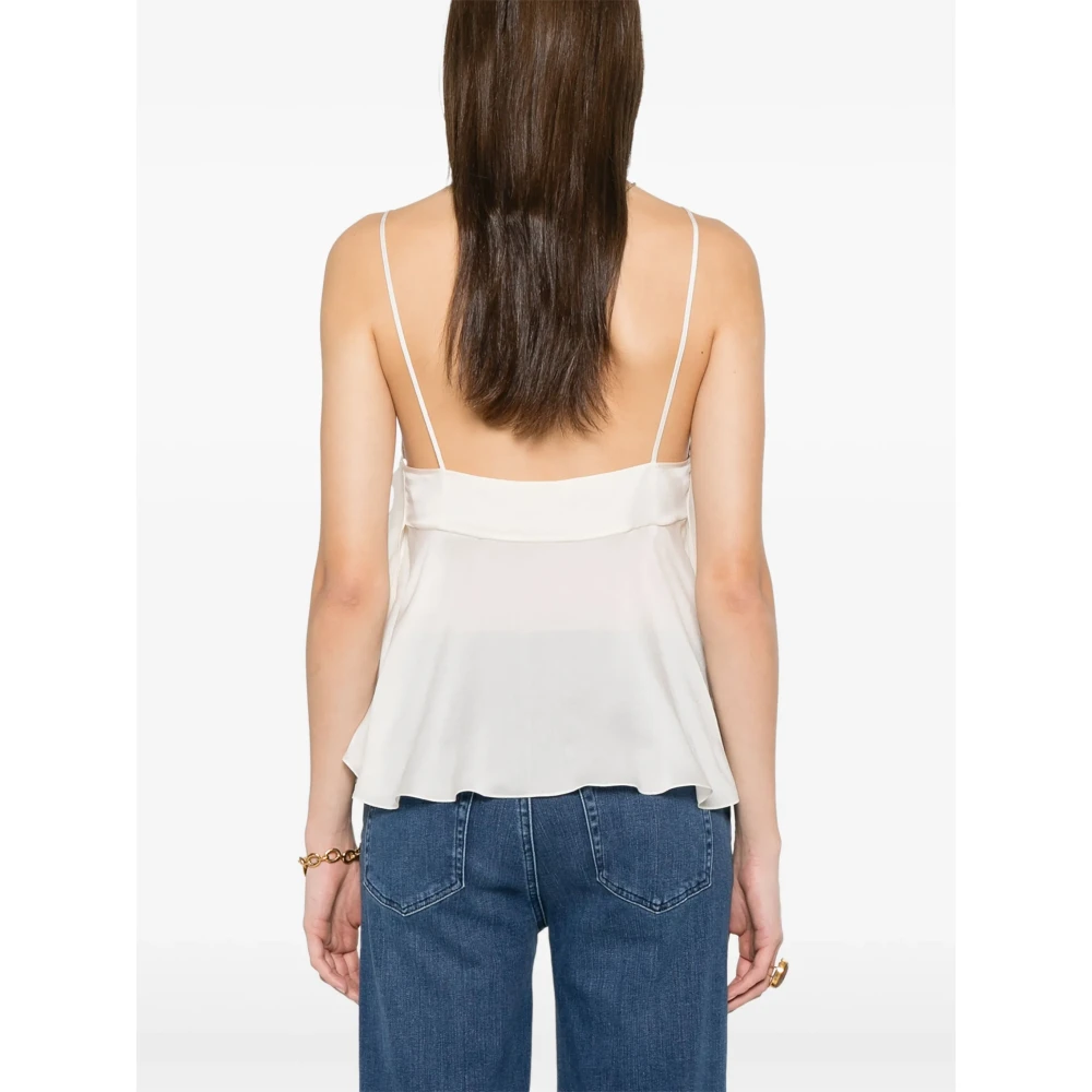 Chloé Witte Zijden Gerimpelde Blouse White Dames