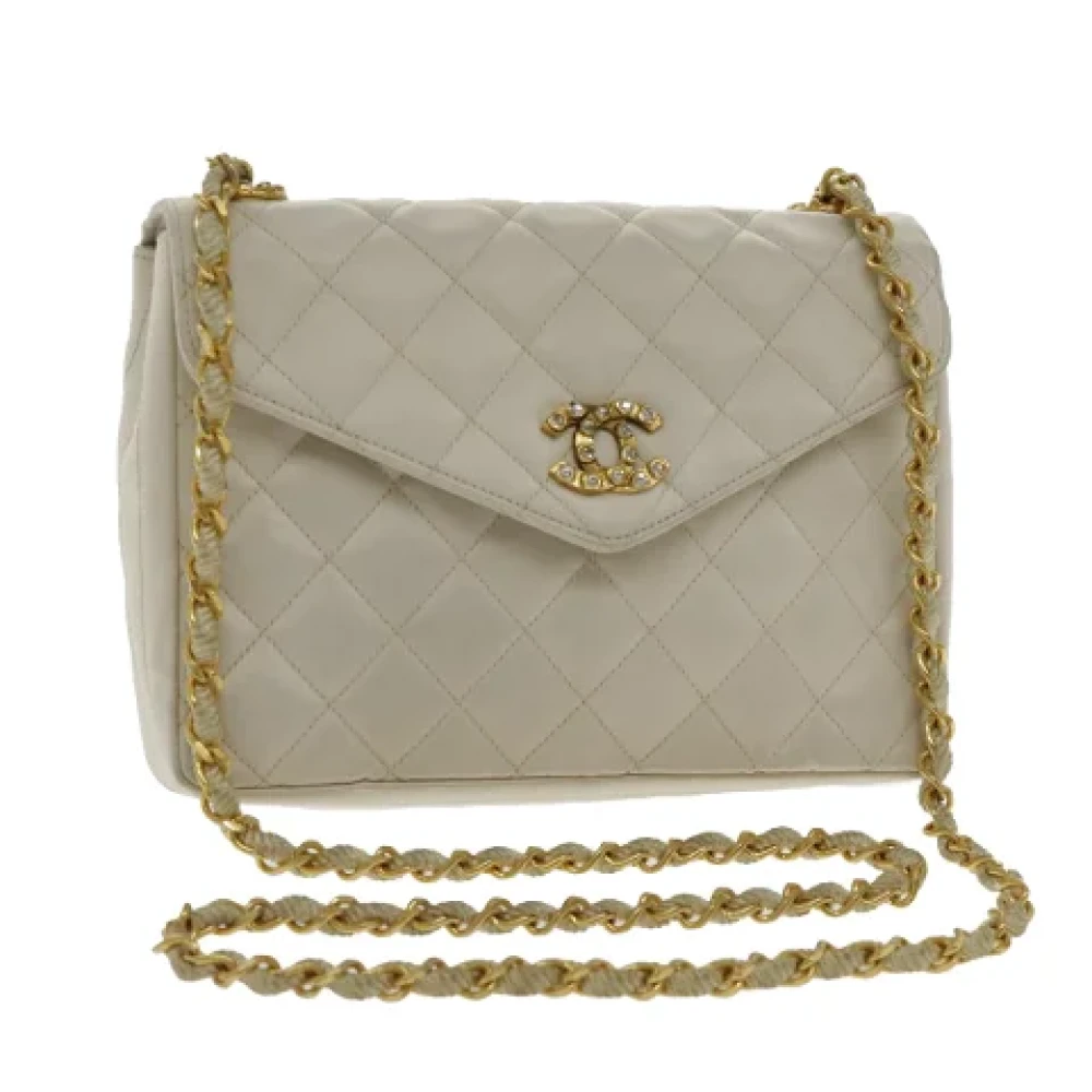 Chanel Vintage Pre-owned Satin chanel-bags White Dames