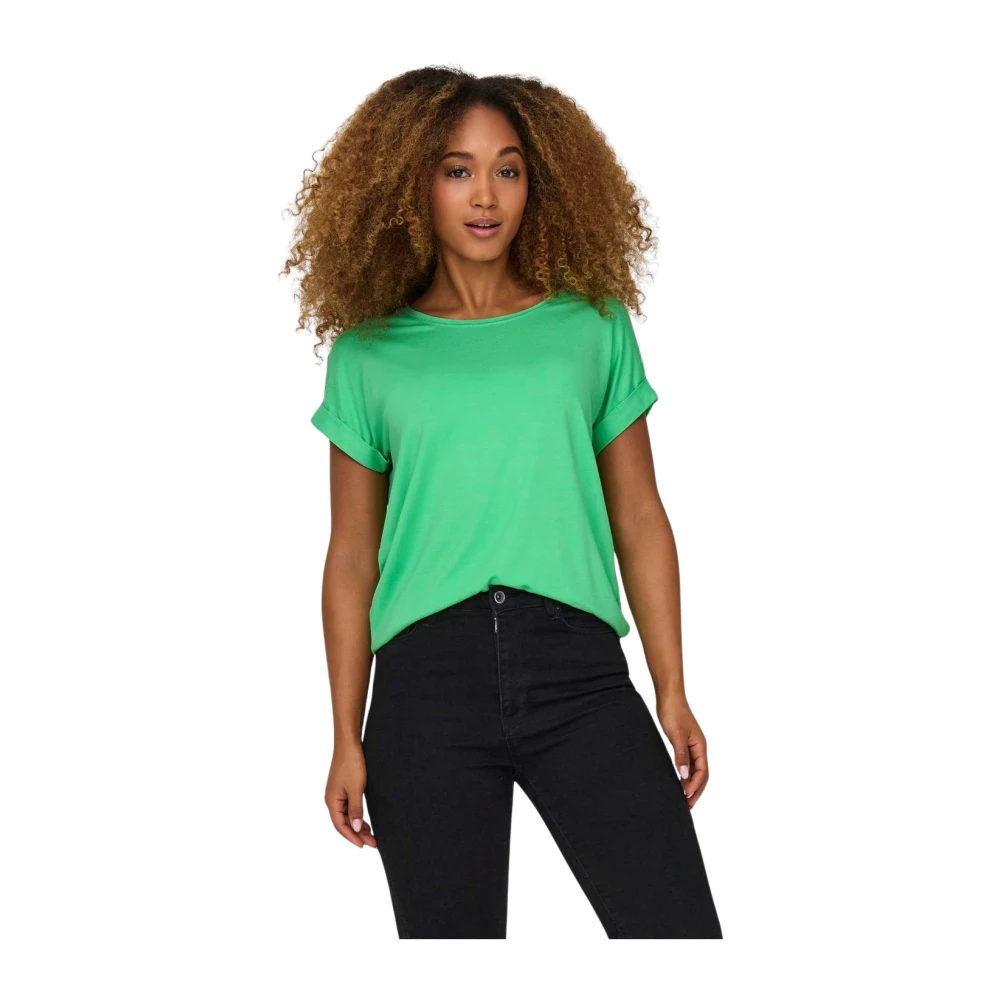 Only Moster Short Sleeves O-Neck Top Green Dames