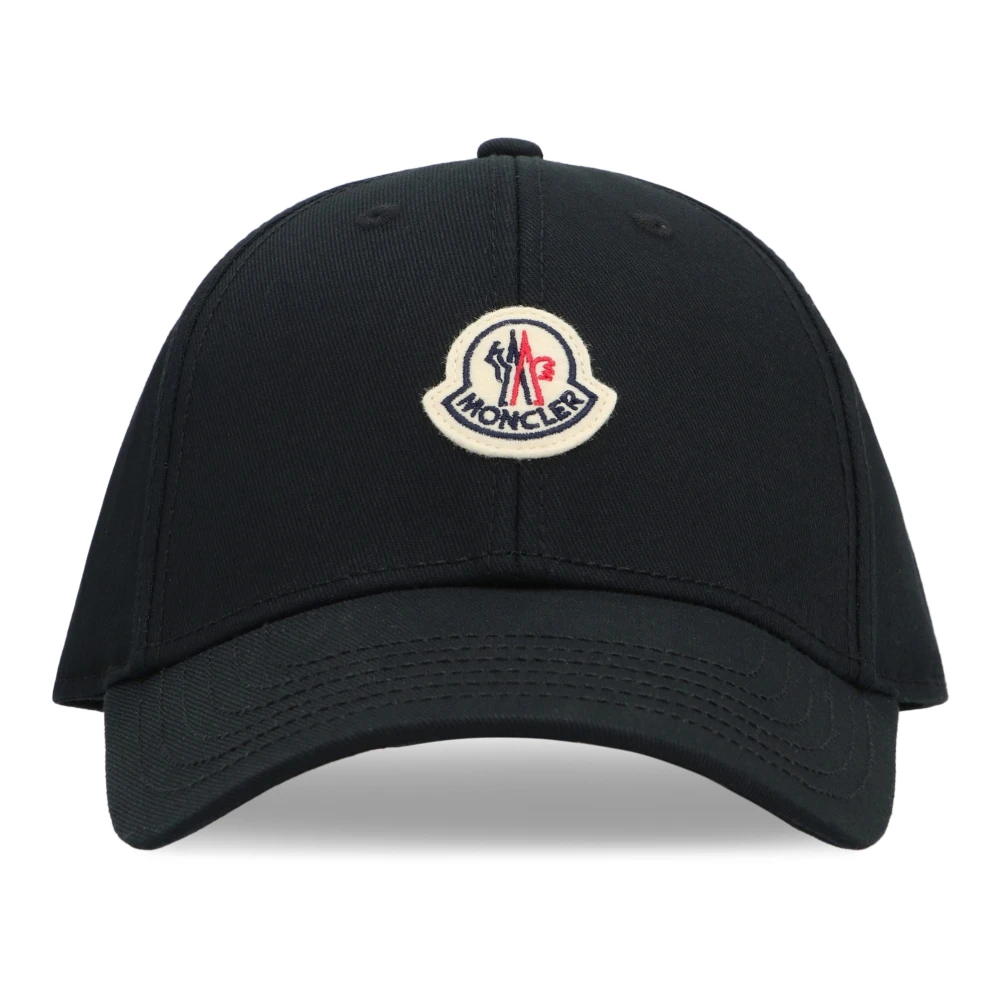 Moncler Black Hats & Caps, Female, One Size, Baseball Cap In Gabardine