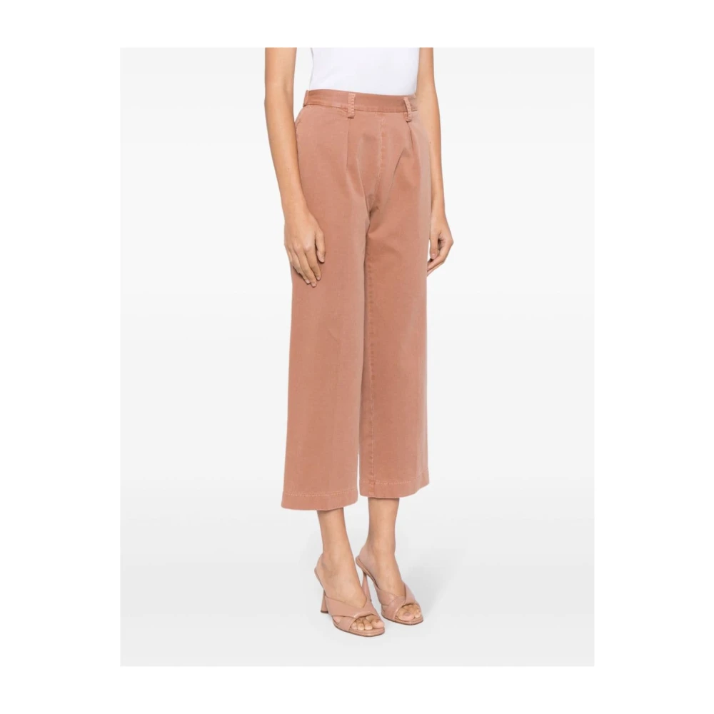 Forte Wide Trousers Brown Dames