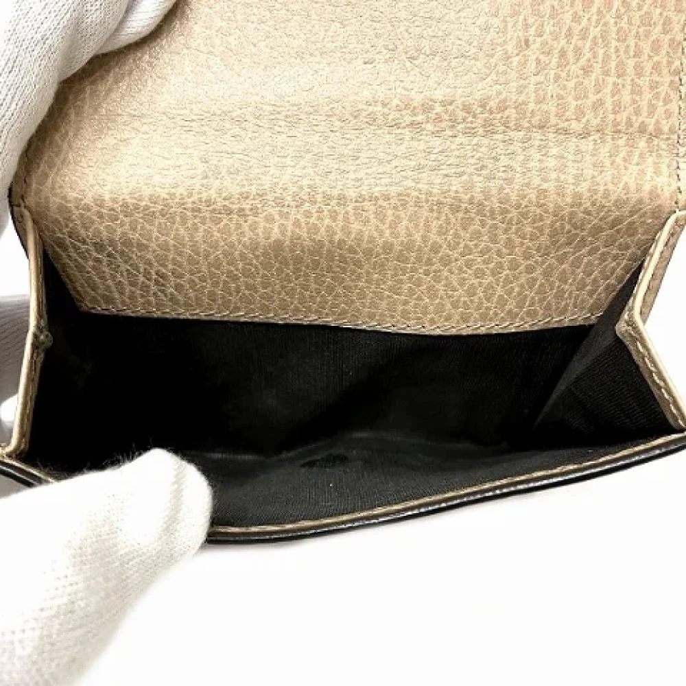 Gucci Vintage Pre-owned Leather wallets Beige Dames