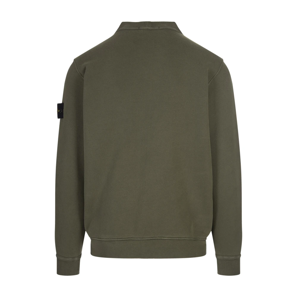 Stone Island Groene Crew-Neck Sweatshirt met 'Old' Behandeling Green Heren
