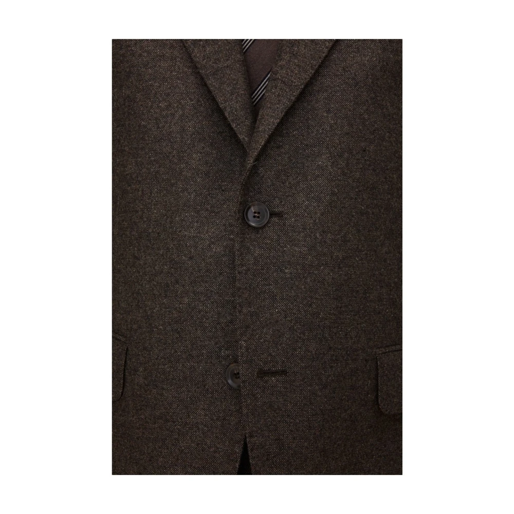 Oscar Jacobson Bruine Wol Blazer Regular Fit Fogerty Brown Heren