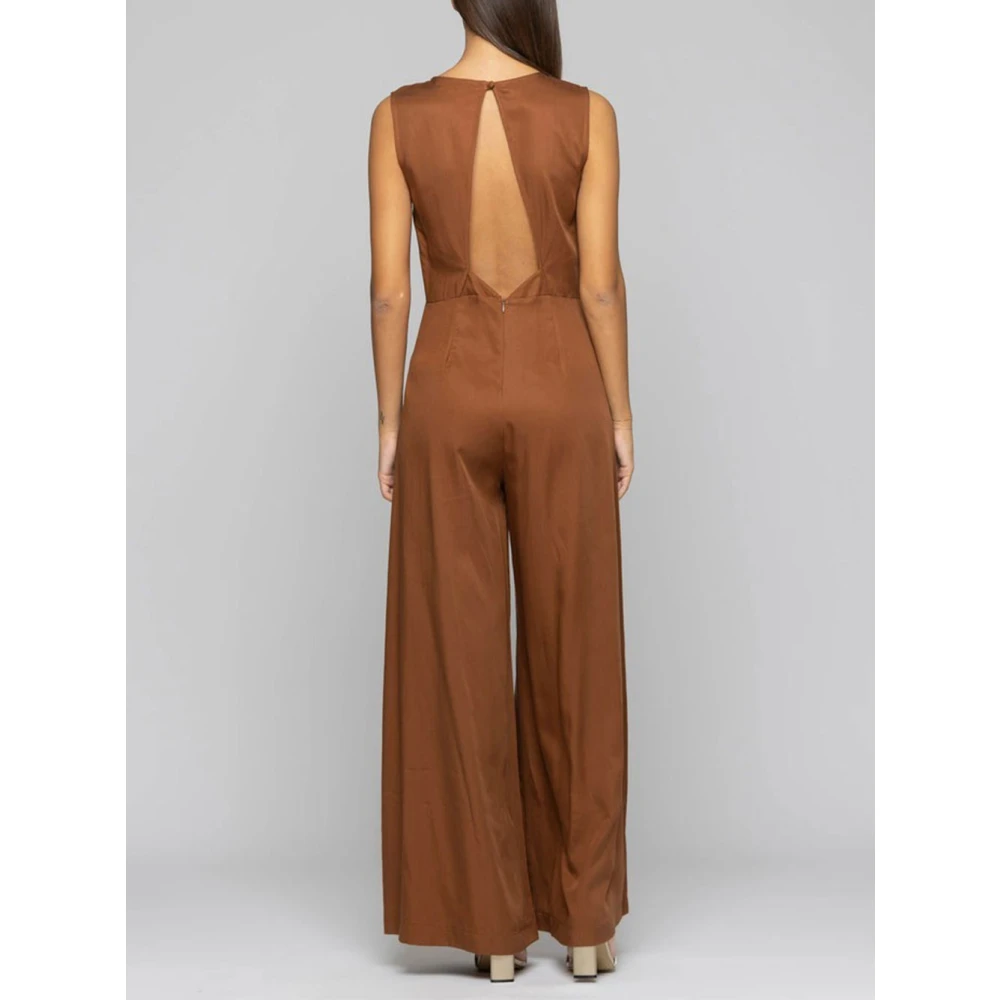 Kocca Metallic Bruin Jumpsuit Jurk Brown Dames