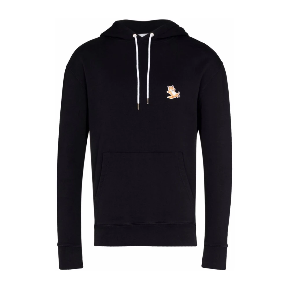 Maison Kitsuné Zwarte Chillax Fox Sweater Black Heren