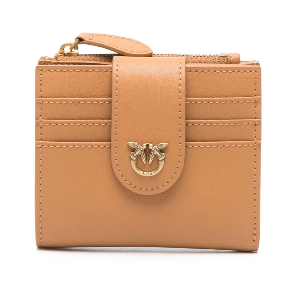 pinko Stijlvolle Portemonnee met Meerdere Compartimenten Brown Dames