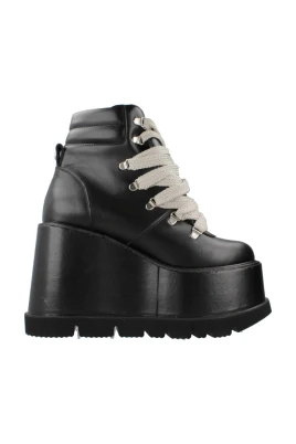 Platform Lace-Up Wedge Boots