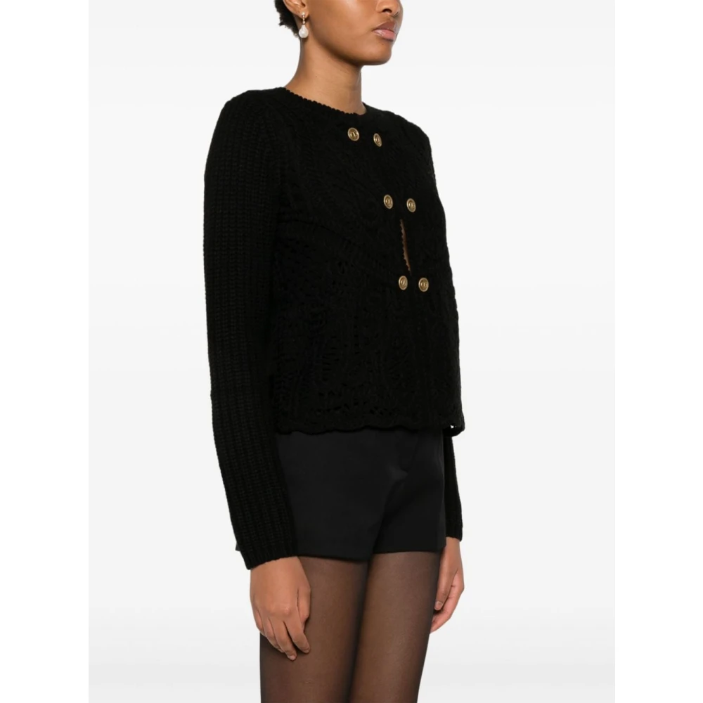 Twinset Zwarte Parka Jas voor Vrouwen Black Dames