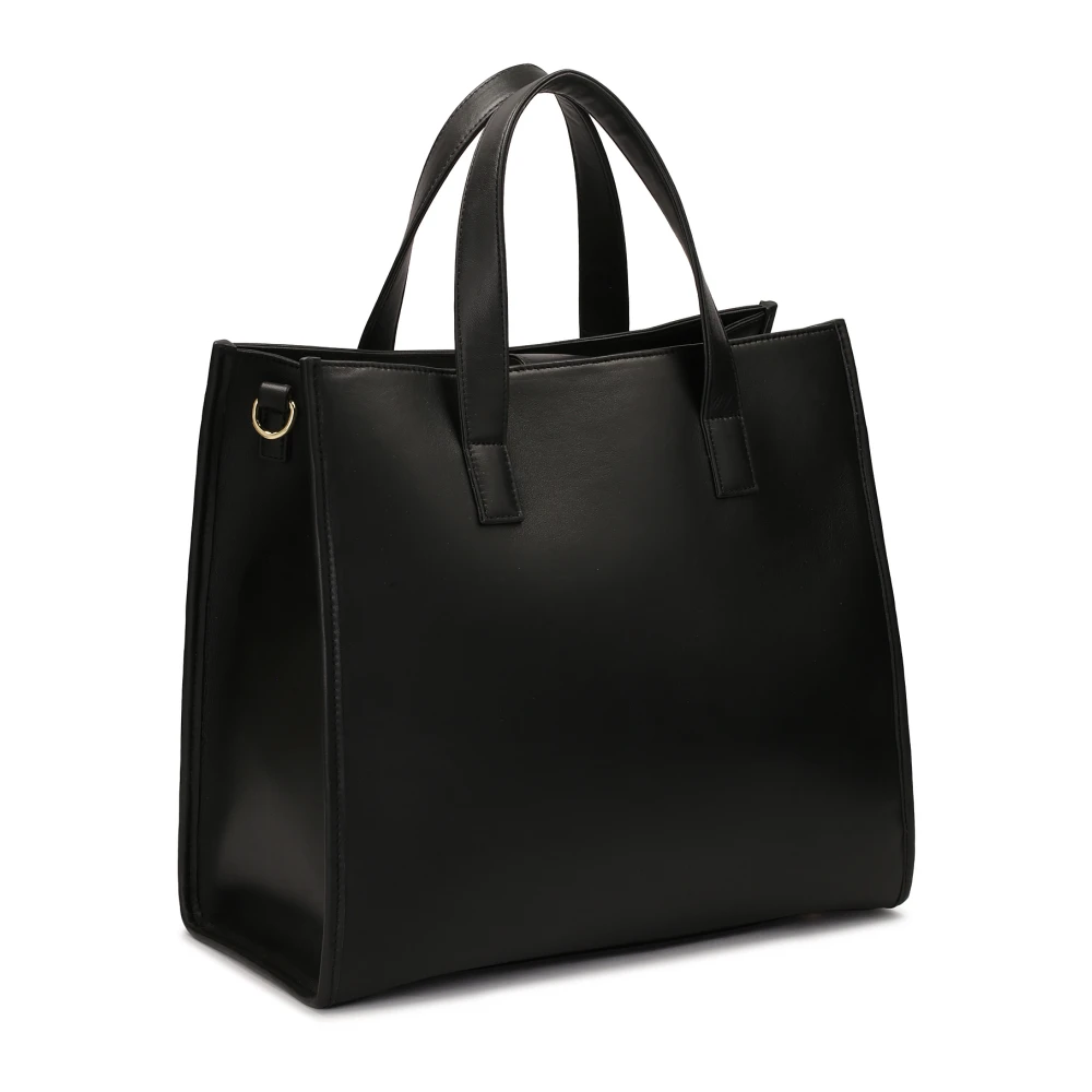 Kazar Grote handtas met handvatten en riem Black Dames