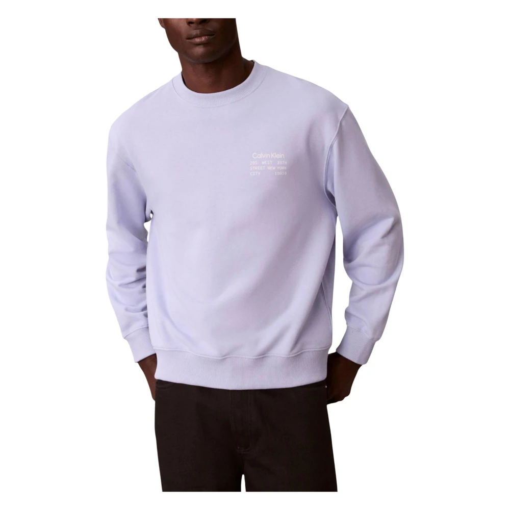 Calvin Klein Jeans Men's Purple Crewneck Sweatshirt