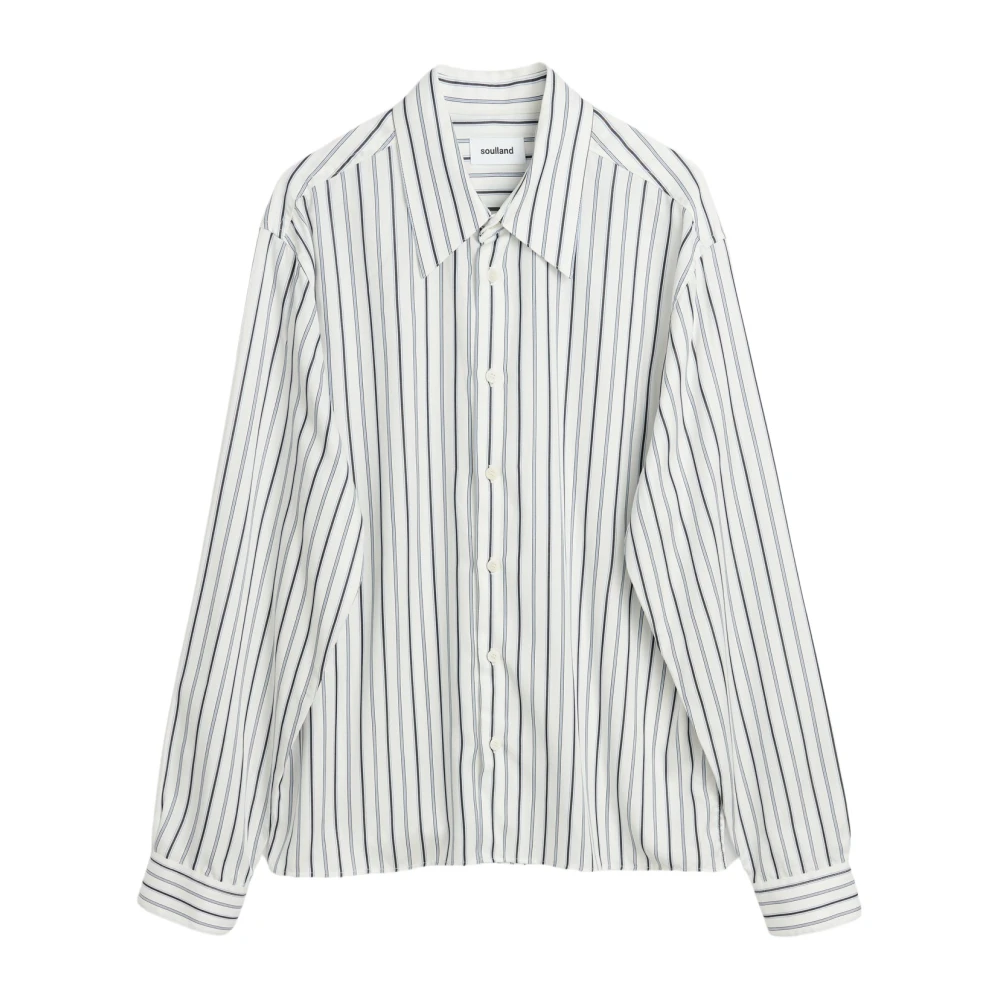 Soulland Lange mouwen shirt in Tencel stof Multicolor Heren