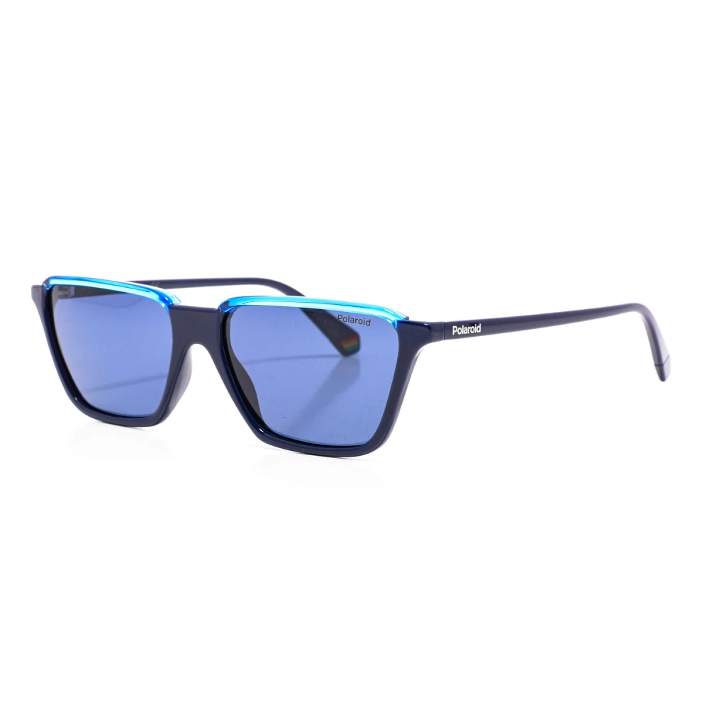 Polaroid Men's Blue Rectangular Acetate Sunglasses - Sunglasses - One Size - Accessories