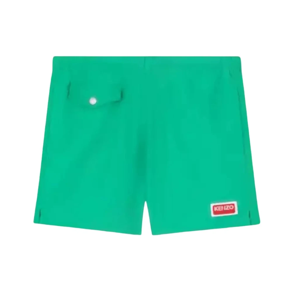 Kenzo Groene zwembroek met logo Green Heren