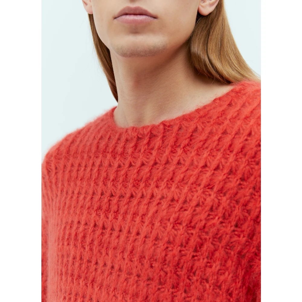 The Row Fuzzy Cashmere Trui Red Heren