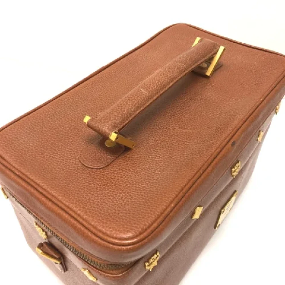 MCM Pre-owned Leather handbags Brown Dames
