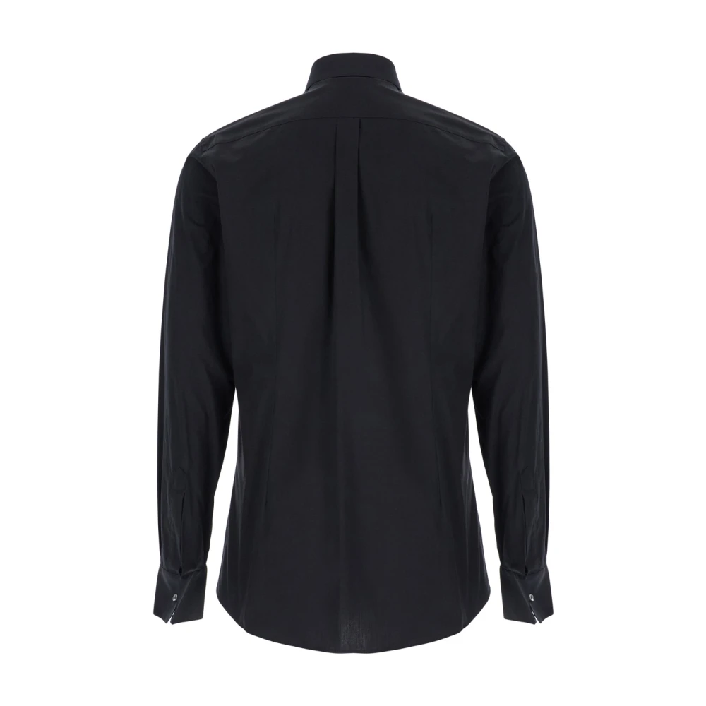 Dolce & Gabbana Zwarte Shirt met Patch Detail Black Heren
