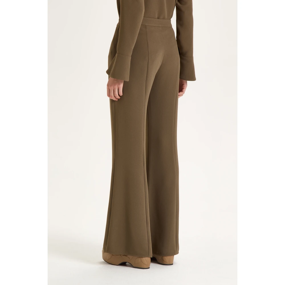 Maliparmi Elegante Crepe Broek Green Dames