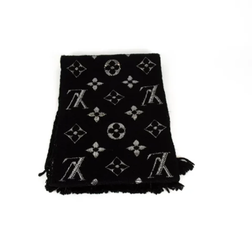 Louis Vuitton Vintage Pre-owned Fabric scarves Black Dames