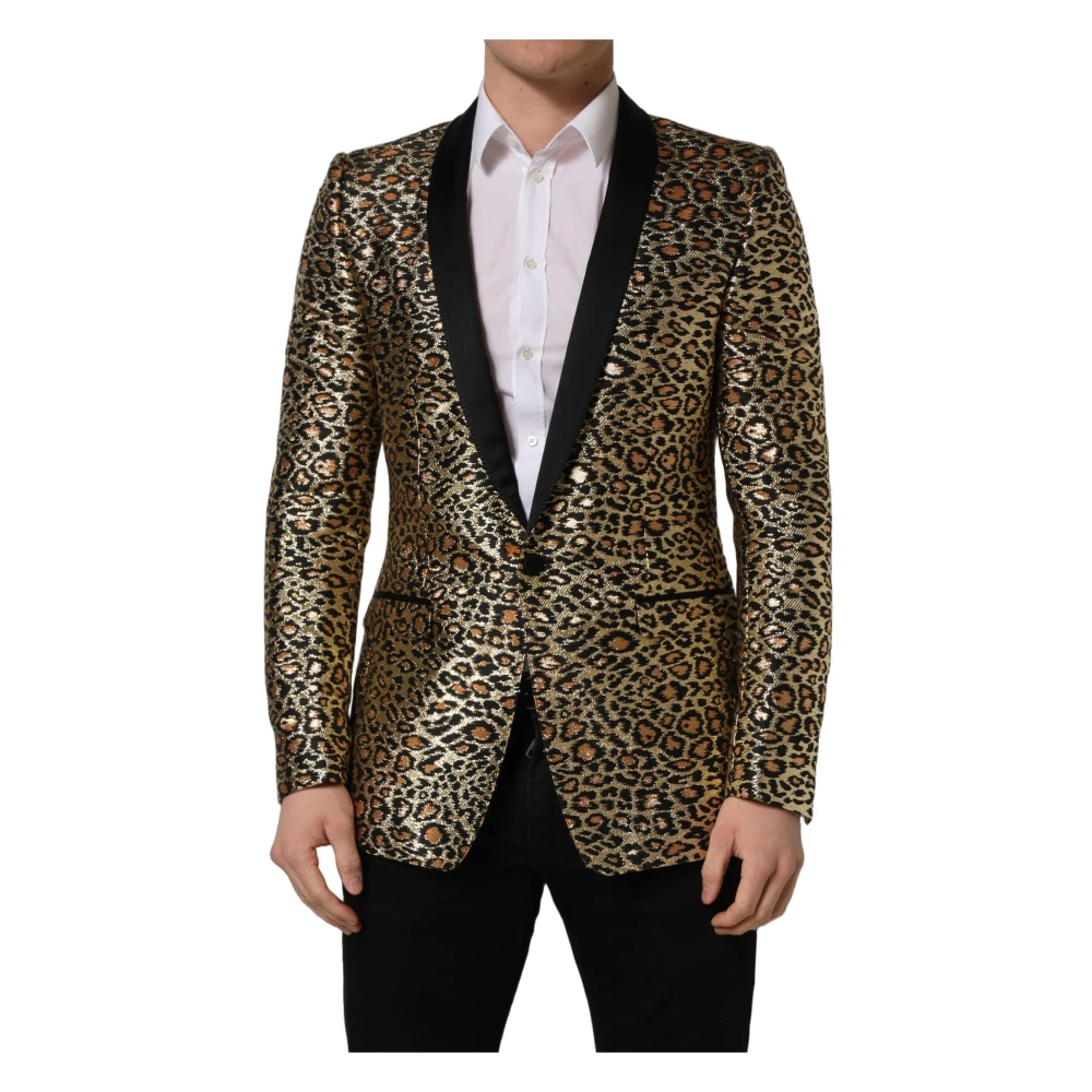 Dolce & Gabbana Yellow Blazers, Male, M, Single Breasted Blazer