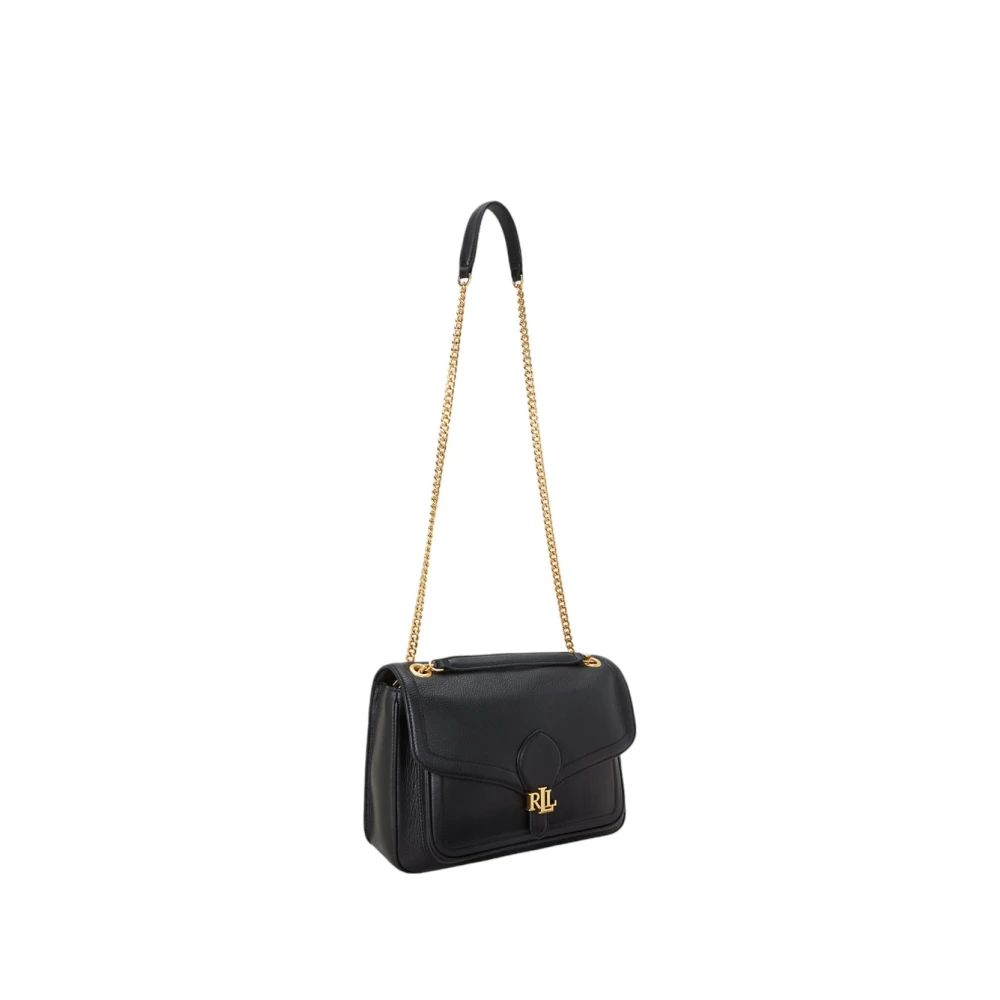 Ralph Lauren Stijlvolle Leren Tas voor Vrouwen Black Dames