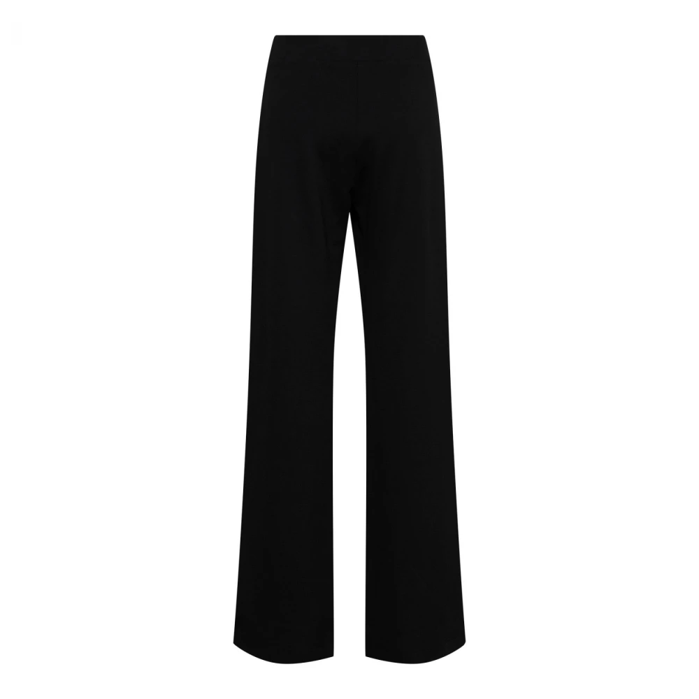 &Co Woman Zwarte Straight Broek met Details Black Dames