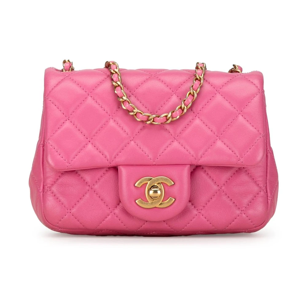 Chanel Vintage Women's Pink Pre-Owned Vintage Quilted Leather Flap Bag