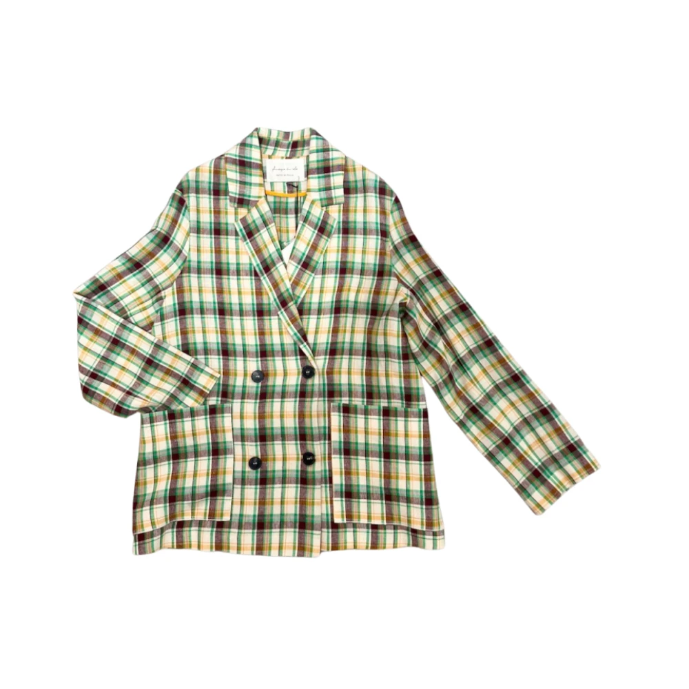 Phisique du Role Geruite Linnen Blazer Multicolor Dames