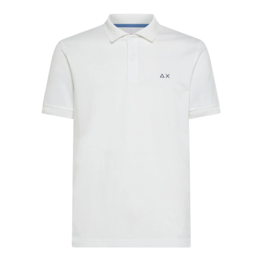 Sun68 Witte Polo T-shirt in effen model White Heren