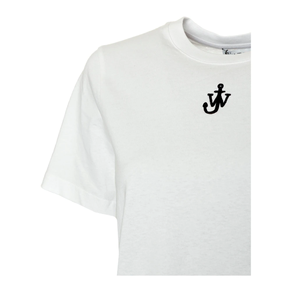 JW Anderson Ankerborduurwerk korte mouw shirt White Dames