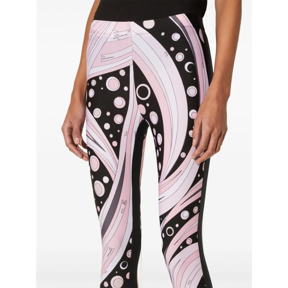 EMILIO PUCCI Stijlvolle Bianco Nero Rosa Broek Aw24 Multicolor Dames