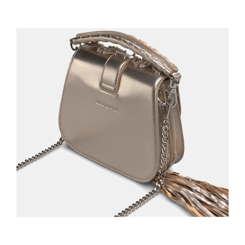 Alma en Pena Beaded Handbag Yellow Dames
