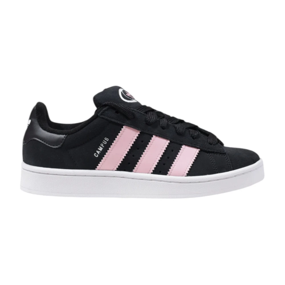 Adidas Women's Black Leather Lace-Up Sneakers