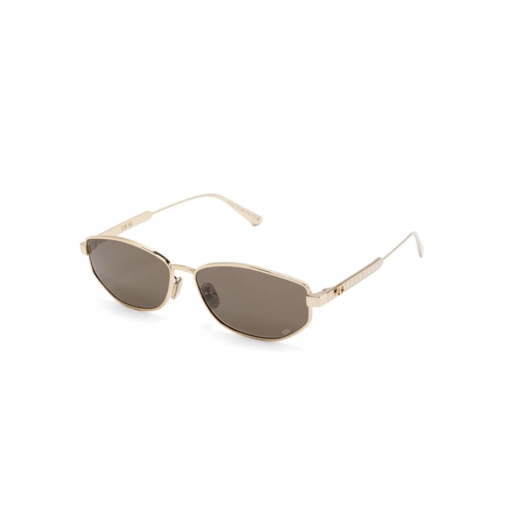 Dior Women's Yellow Cannage B1u Oval Sunglasses