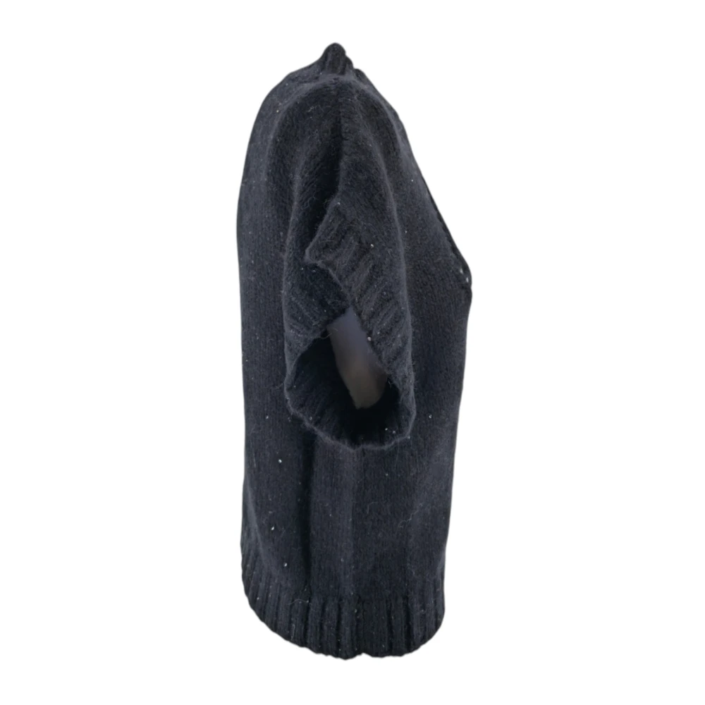 D.Exterior Zwarte Trui met Open Design Black Dames