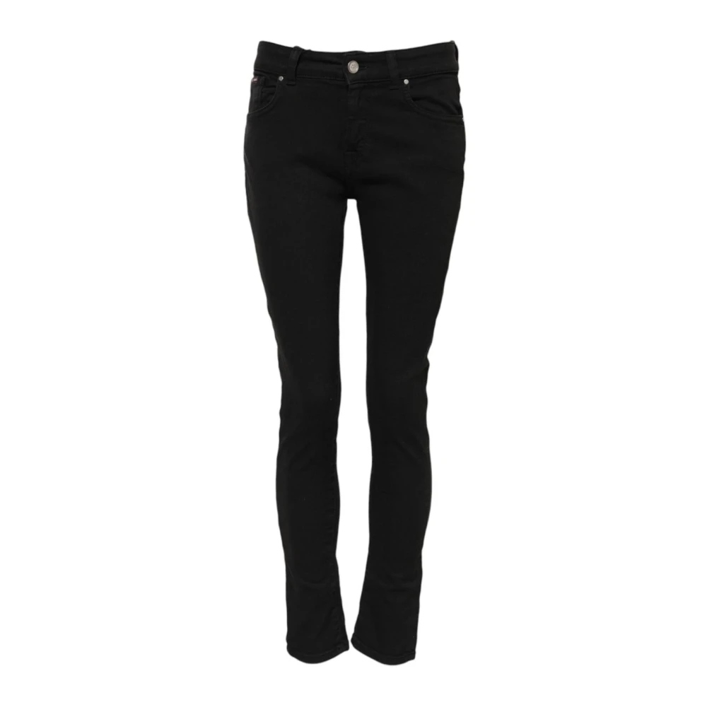 Dolce & Gabbana Women's Black Slim Fit Jeans, L, Logo Skinny Denim Jeans