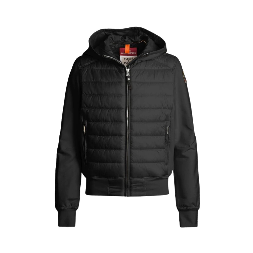 Parajumpers Girls Black Winter Jackets, 6 Y, Caelie Hybrid Sweat